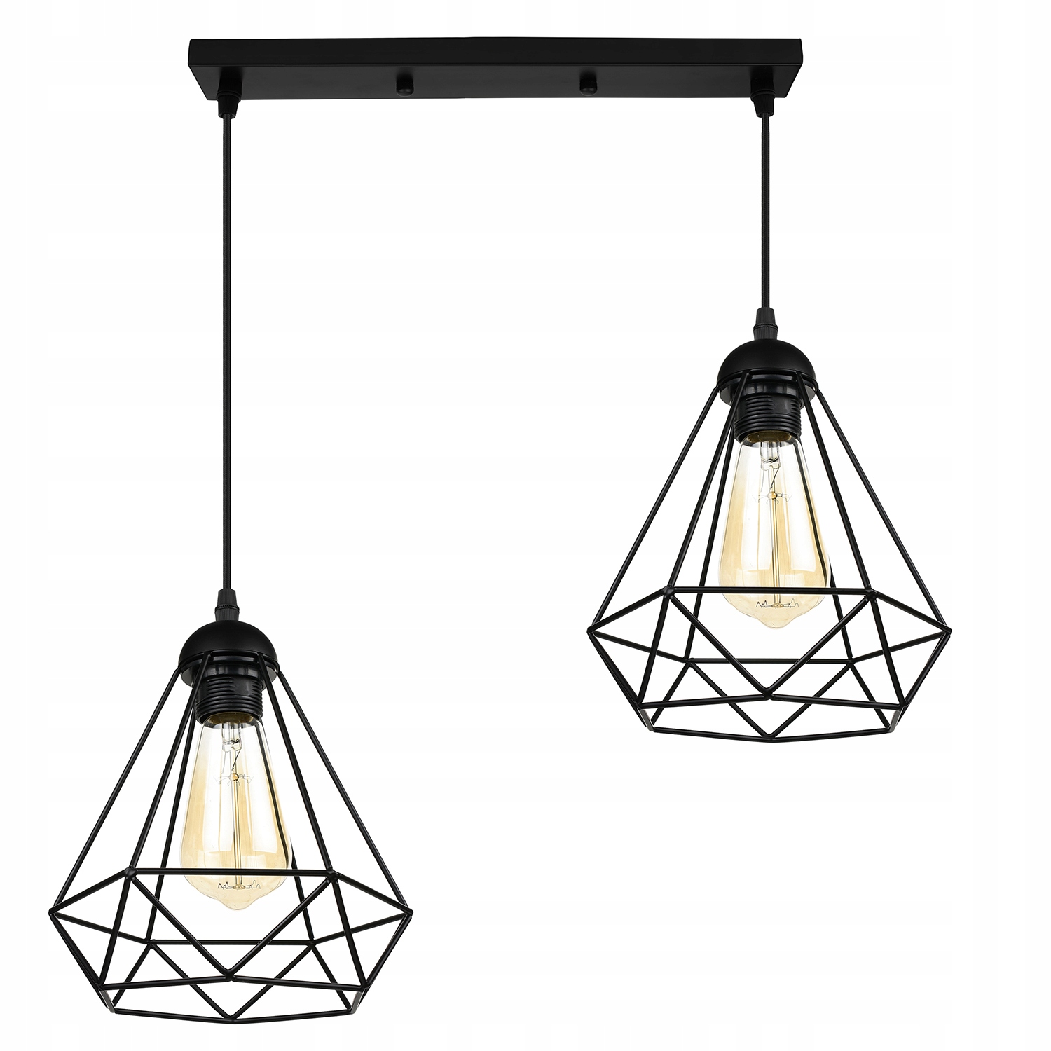 LAMPA SUFITOWA WISZĄCA W STYLU LOFT 3x E27 Zasilanie sieciowe