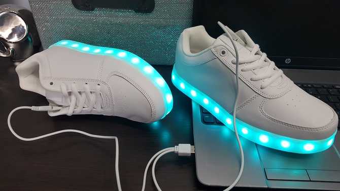 BUTY LED HIT SHUFFLE DANCE MODA 2018 ŚWIECĄCE R.36 Materiał wkładki inny
