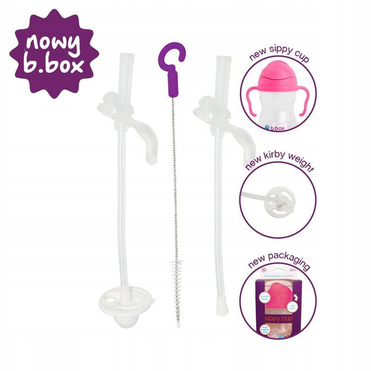 B.BOX Zapasowe rurki i szczoteczka do kubka ZESTAW Rodzaj inne