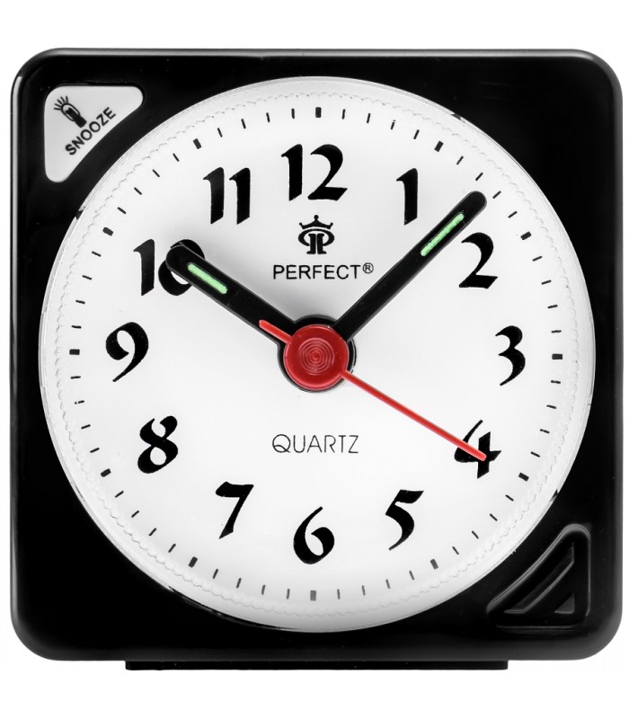 BUDZIK KWARCOWY ZEGAR PERFECT SNOOZE RE03 szary Marka Perfect