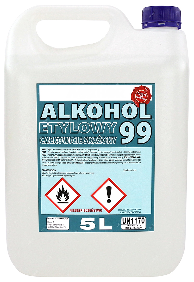 

Etanol 99,9% Spirytus Rektyfikowany Odwodniony 5L