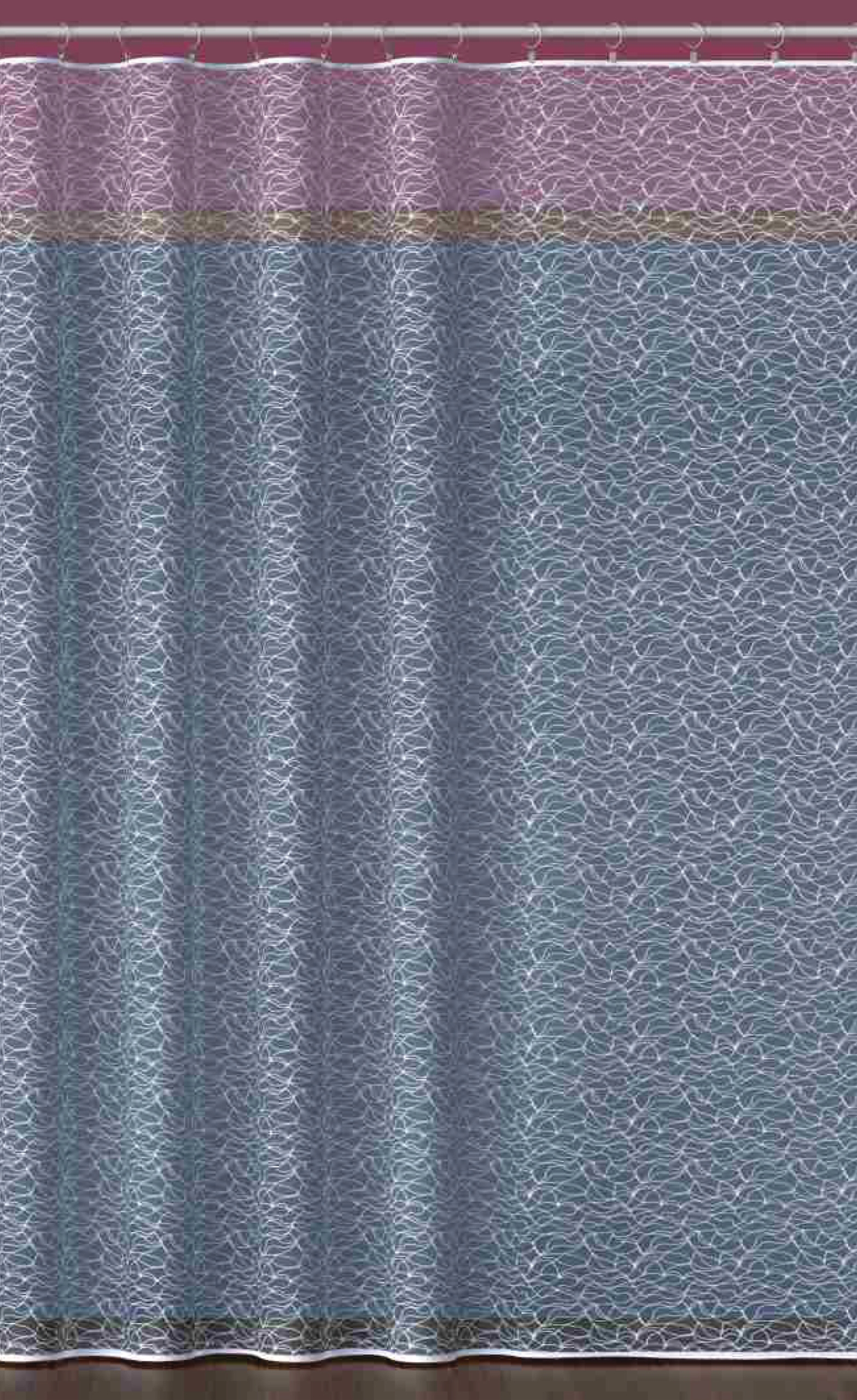 Mg Záclona vyšívací síť 583/2 Bílá 400x180 cm Hotová S Páskou M