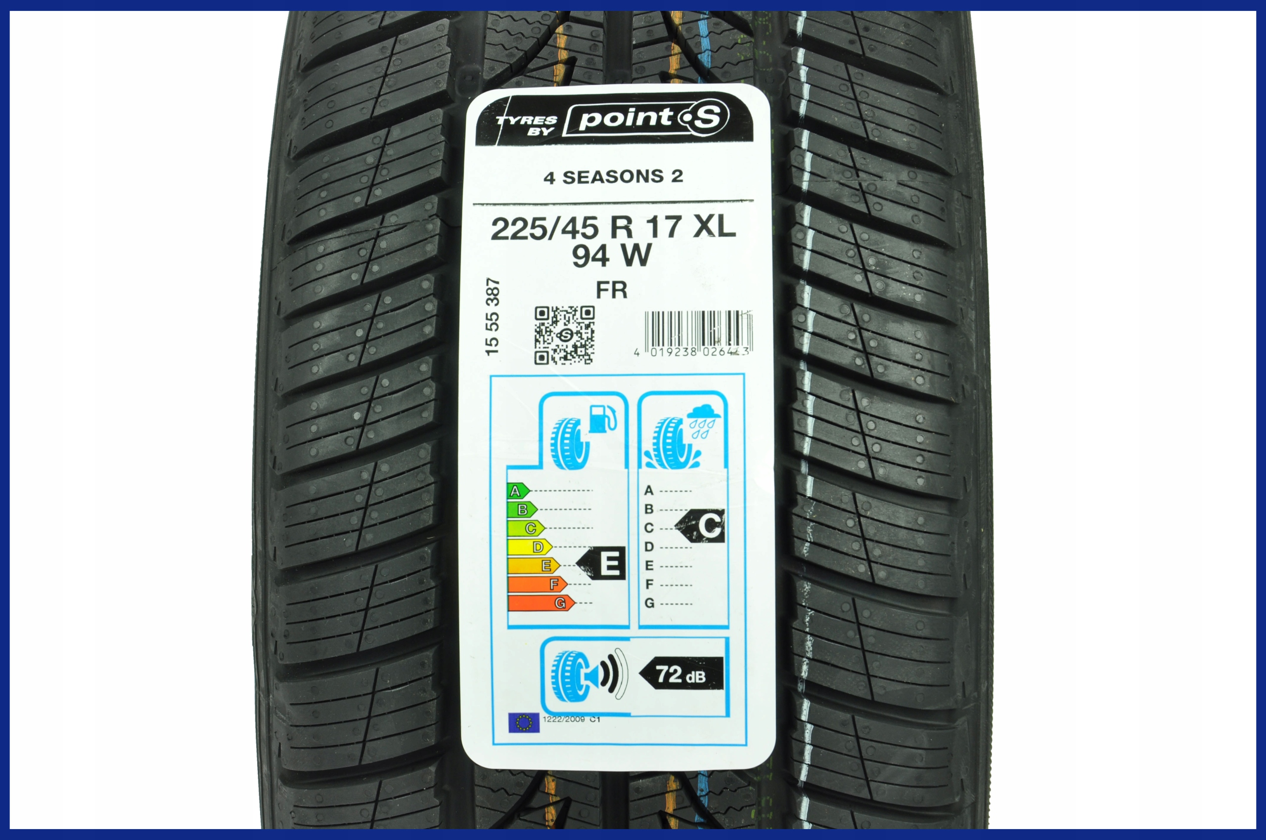4 x 225 45R17 94W 4Seasons 2 CALOROCZNE pr NIEMCY Producent code 15553870000
