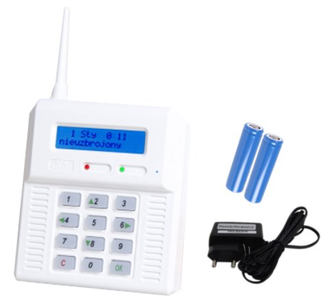 ELMES ALARM BEZPRZEWODOWY 6 CZUJEK PILOTY GSM KPL Marka Elmes