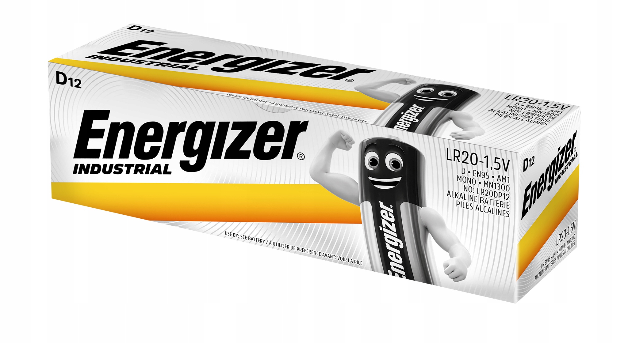 12 x BATERIA ENERGIZER INDUSTRIAL LR20 R20 D Kod producenta LR20/D