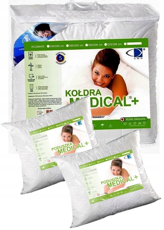 

Kołdra Medical+ Antyalergiczna 180X200 2x 70X80
