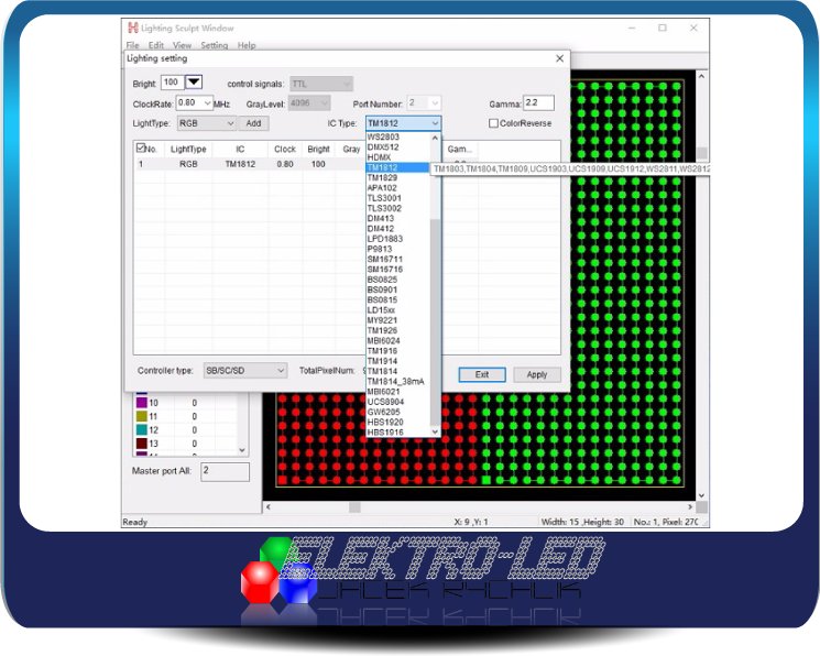 H803SC KONTROLER LED CYFROWY WS2812B SK6812 WS2811 Producent Inna