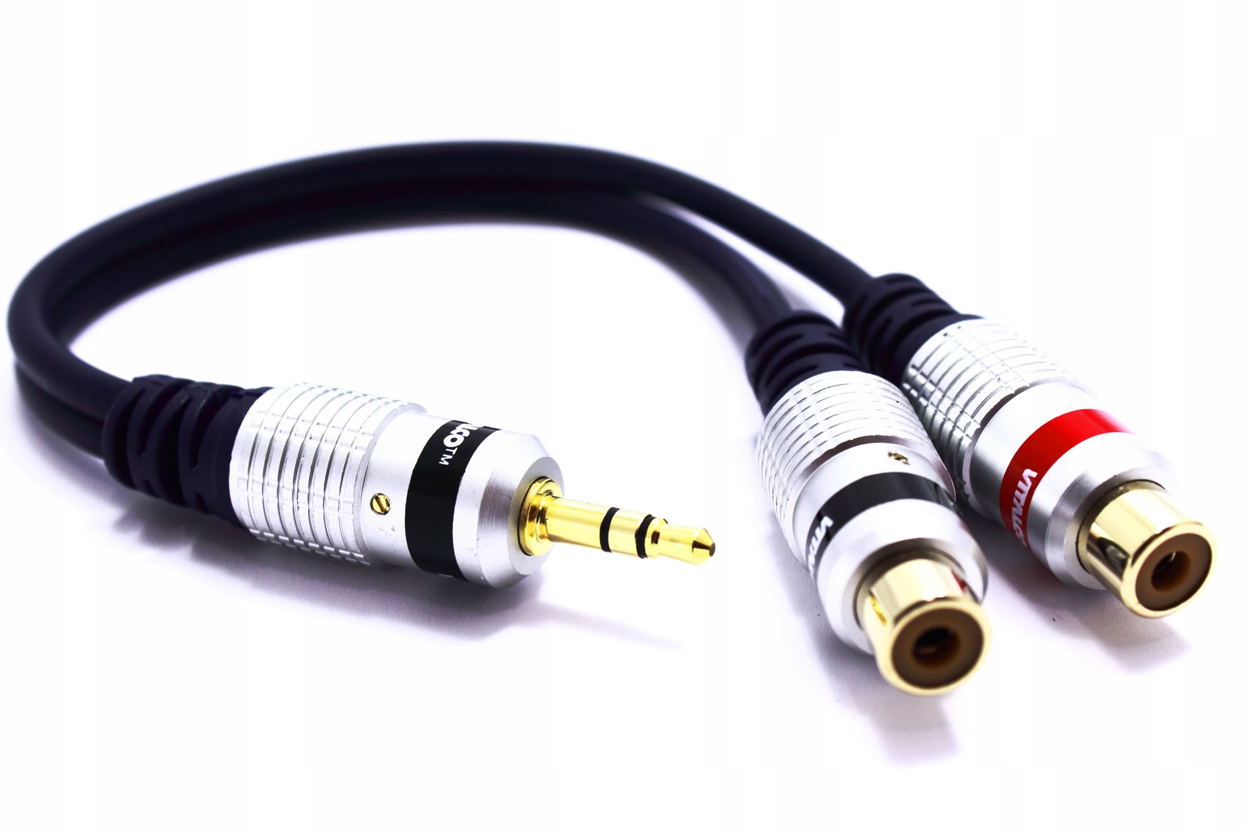 

Adapter Aux Wtyk Jack 2X Gniazdo Rca Cinch Vitalco