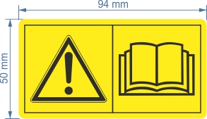 Naklejki BHP piktogramy traktorek kosiarka Producent części inny
