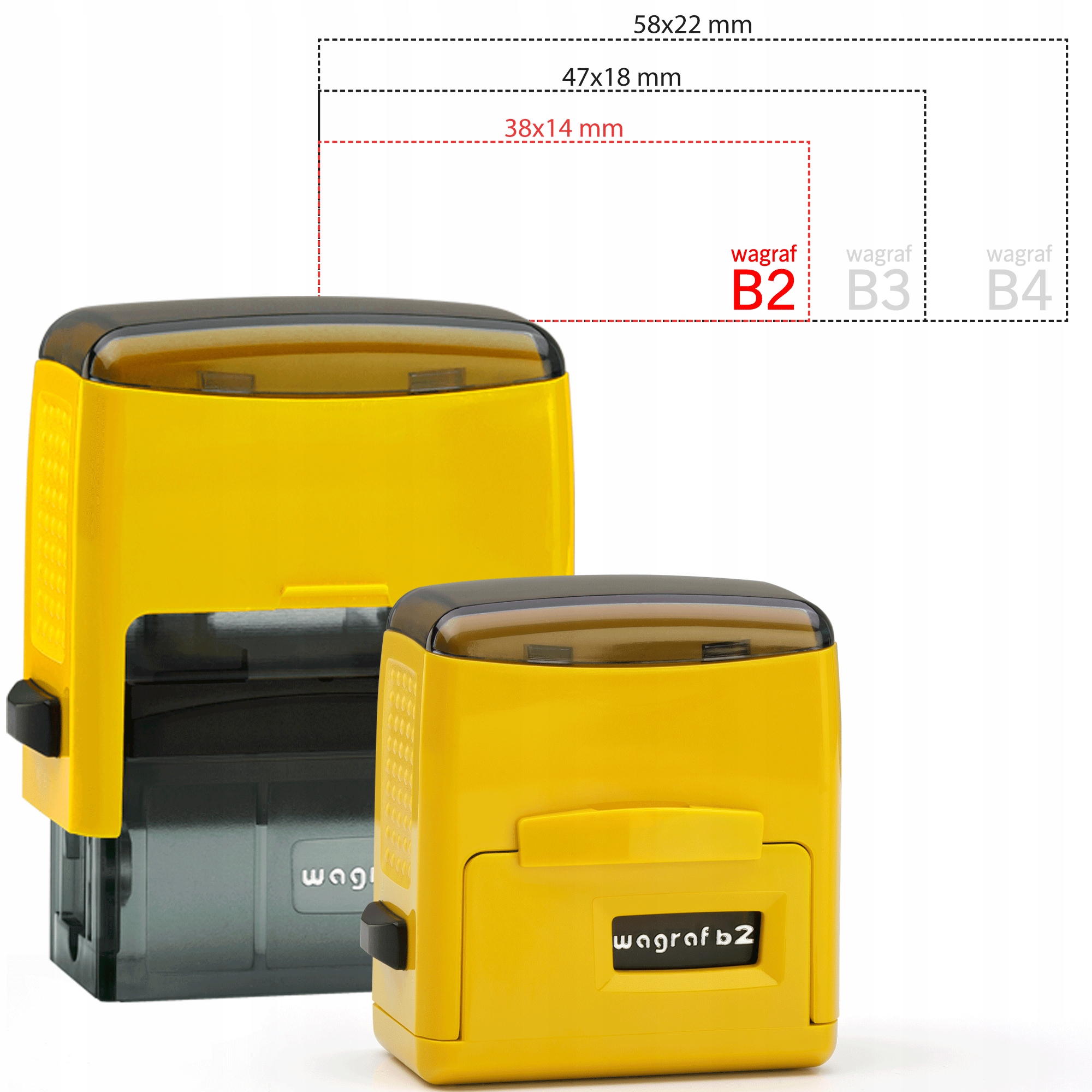 PIECZĄTKA imienna lekarska WAGRAF b2s Z GUMKĄ mała Marka Wagraf