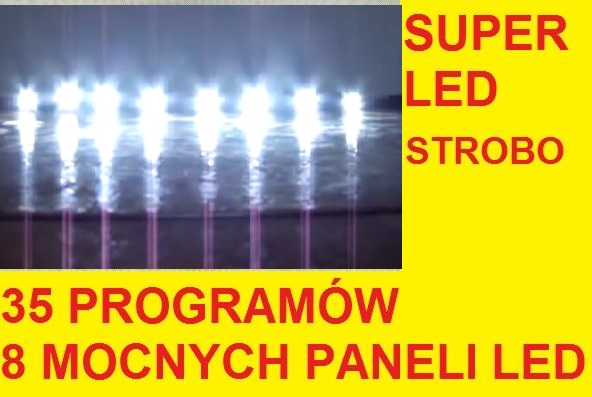 STROBOSKOPY LED DIODOWE 8 PANELI STROBOSKOP 12V EAN 5900512311234