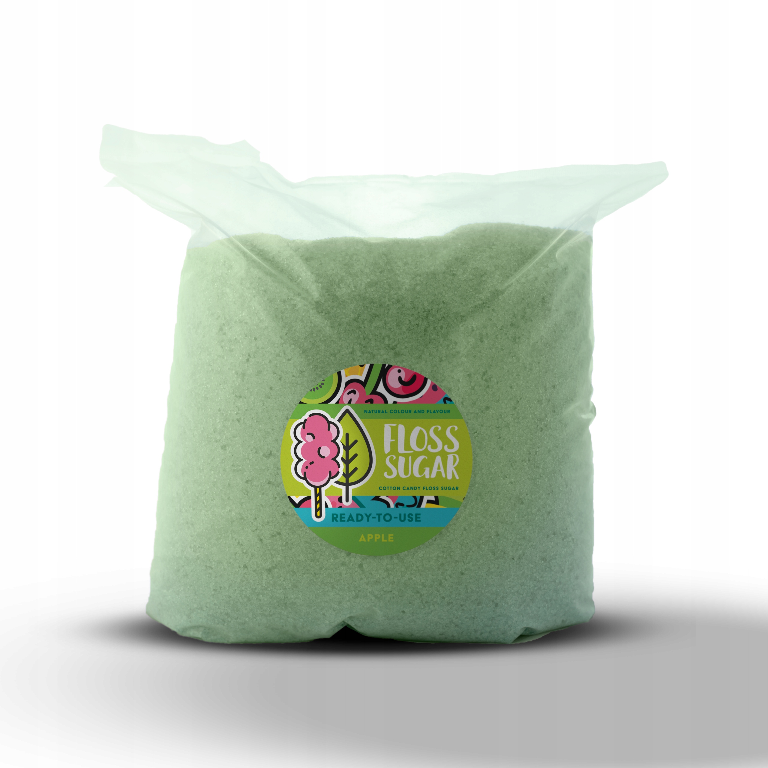 Levně Přírodní Cukr na cukrovou vatu Jablko 5KG