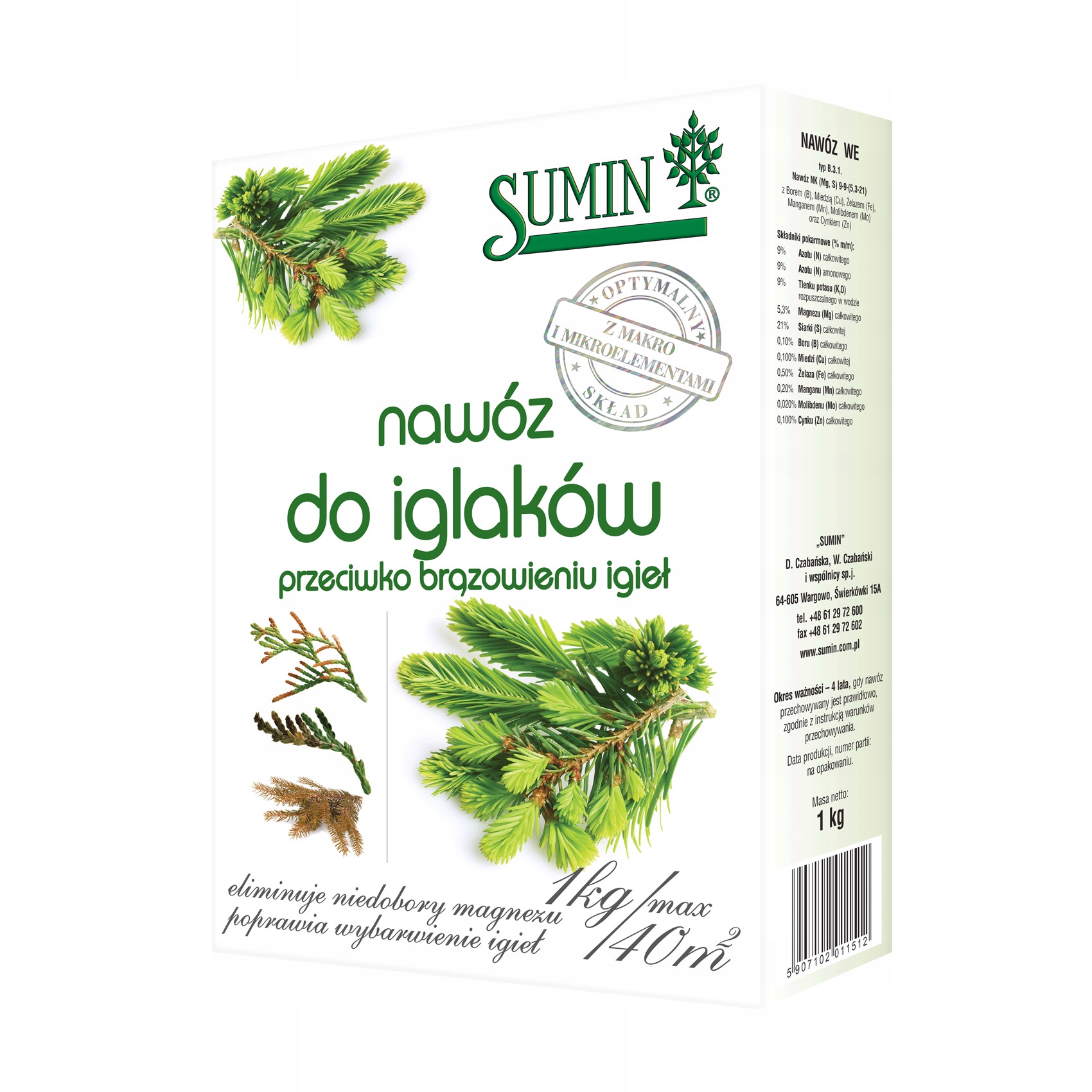 

Sumin Nawóz Do Iglaków Przeciw Brązowieniu 2,5kg