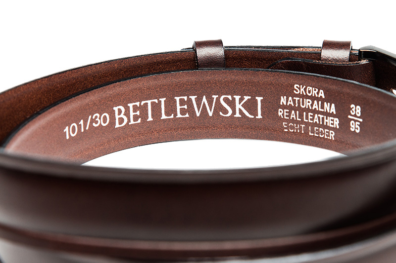 PASEK SKÓRZANY MĘSKI BETLEWSKI DO GARNITURU 115 Kolekcja NOBLE