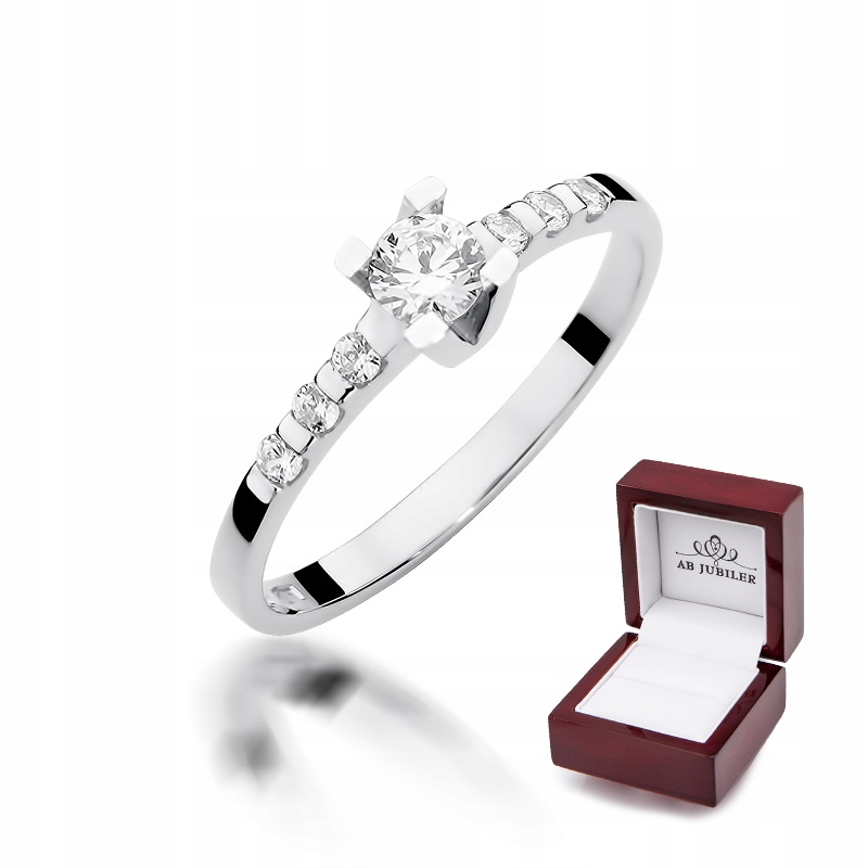 

Pierścionek Białe Złoto 585 Brylant 0,37ct Grawer