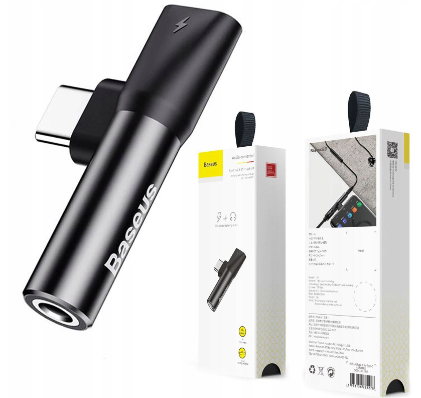 

Baseus Adapter przejściówka Usb-c + Jack 3.5m