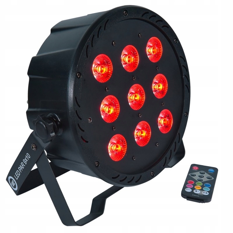 LIGHT4ME Led Par 9X10W Mkii Rgbw Ir diaľkový ovládač