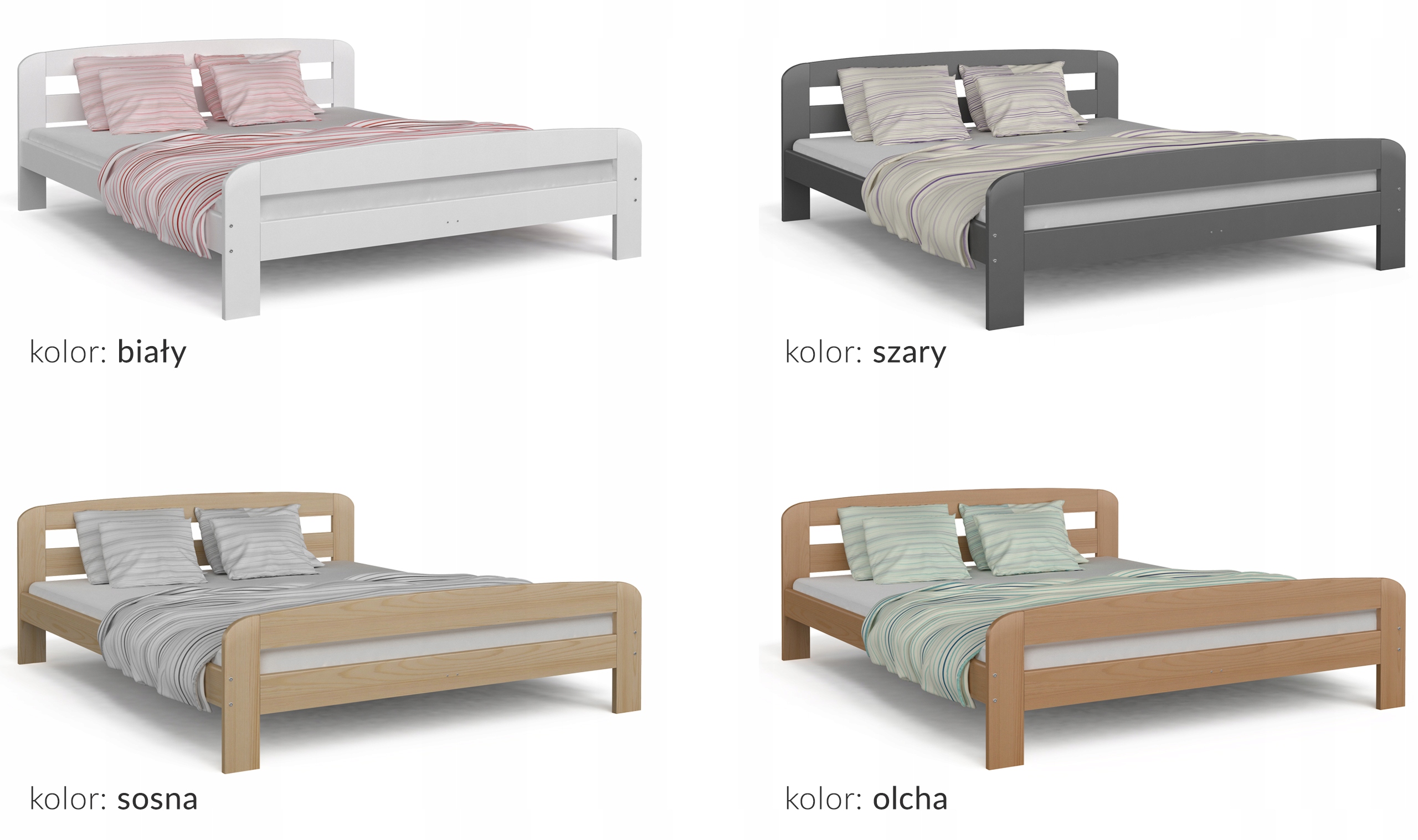 Łóżko DALLAS 90x200 + stelaż + materac SYPIALNIA Szerokość mebla 206 cm