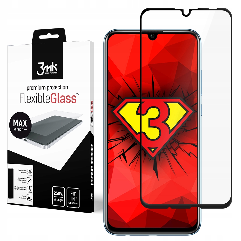 

Niepękające szkło Honor 10 Lite - 3mk Fg Max 0,2mm