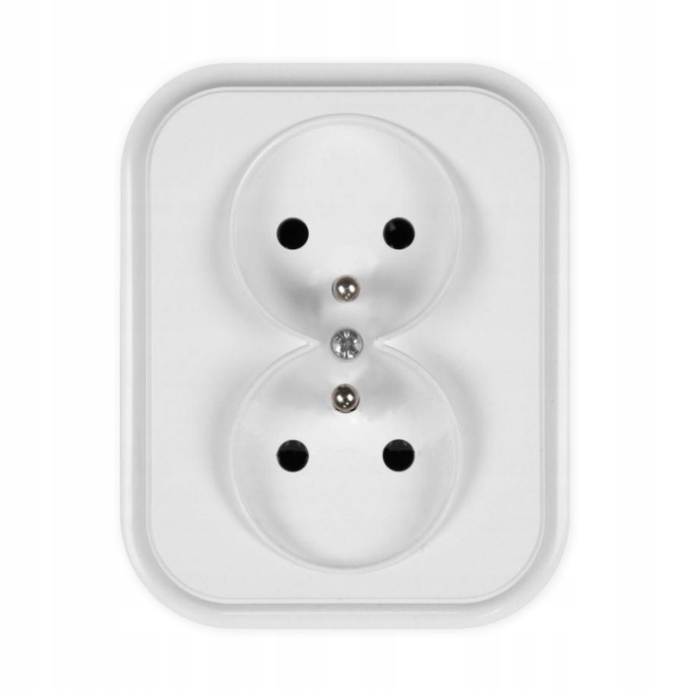

Eco Gniazdo Podtynkowe Podwójne Z/u Białe GPt-6C