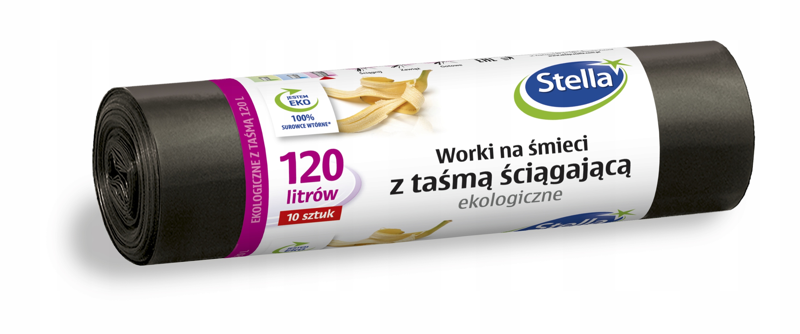 

Worki Na Śmieci Z Taśmą Ekologiczne 120L 10szt Eko