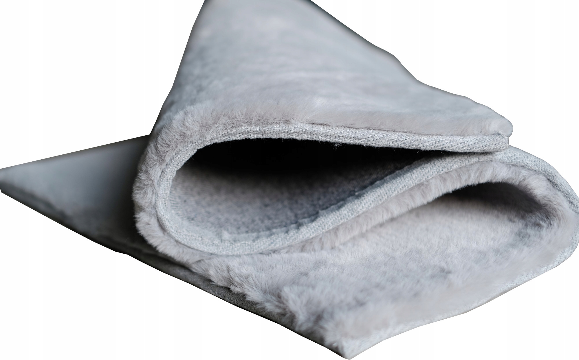 Pluszowy Miękki Dywan Rabbit Futro 180x270 Kolor Popiel Salon Sypialnia