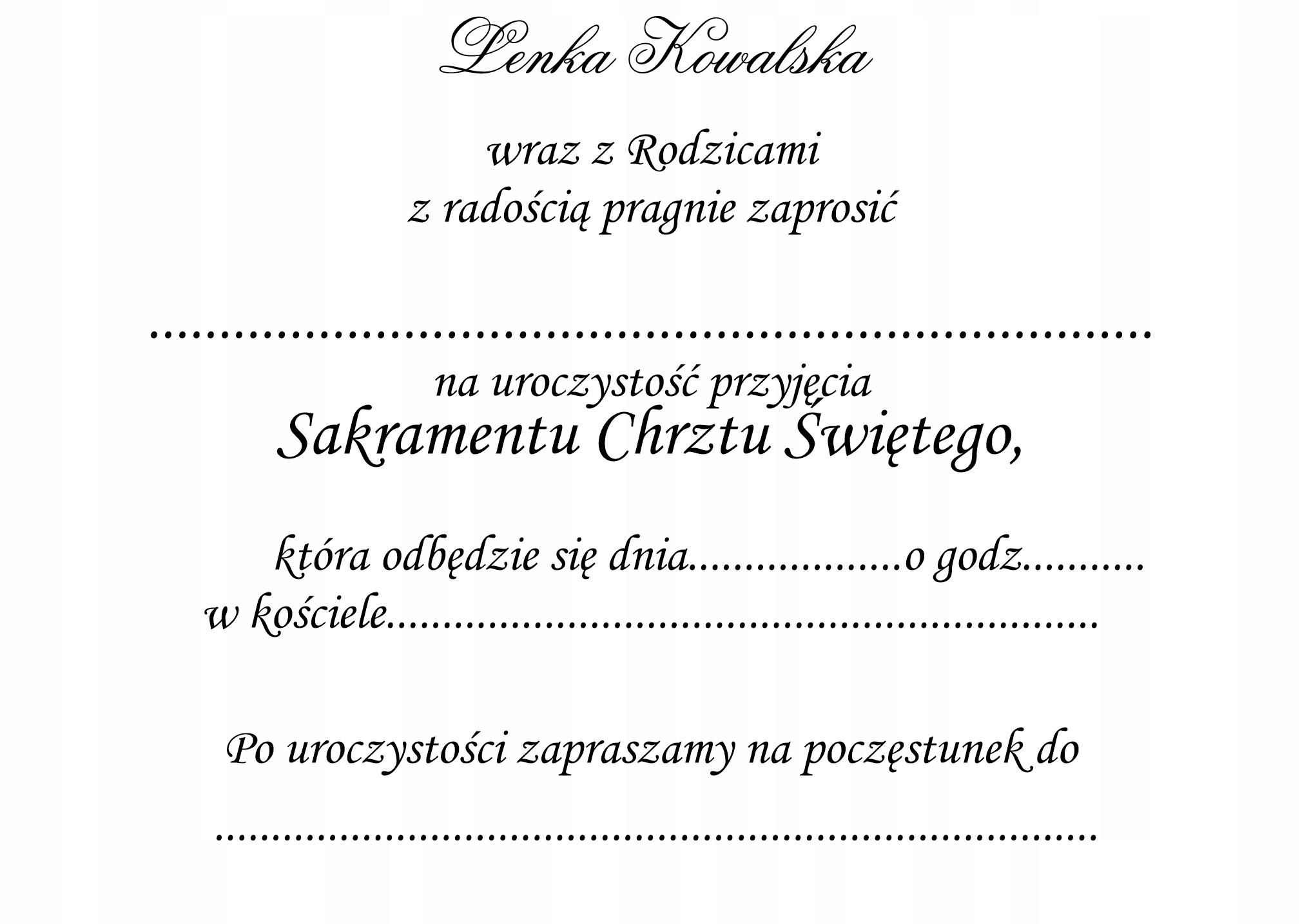 zaproszenia na chrzest ze zdjęciem urodziny roczek Szerokość produktu 14.6 cm