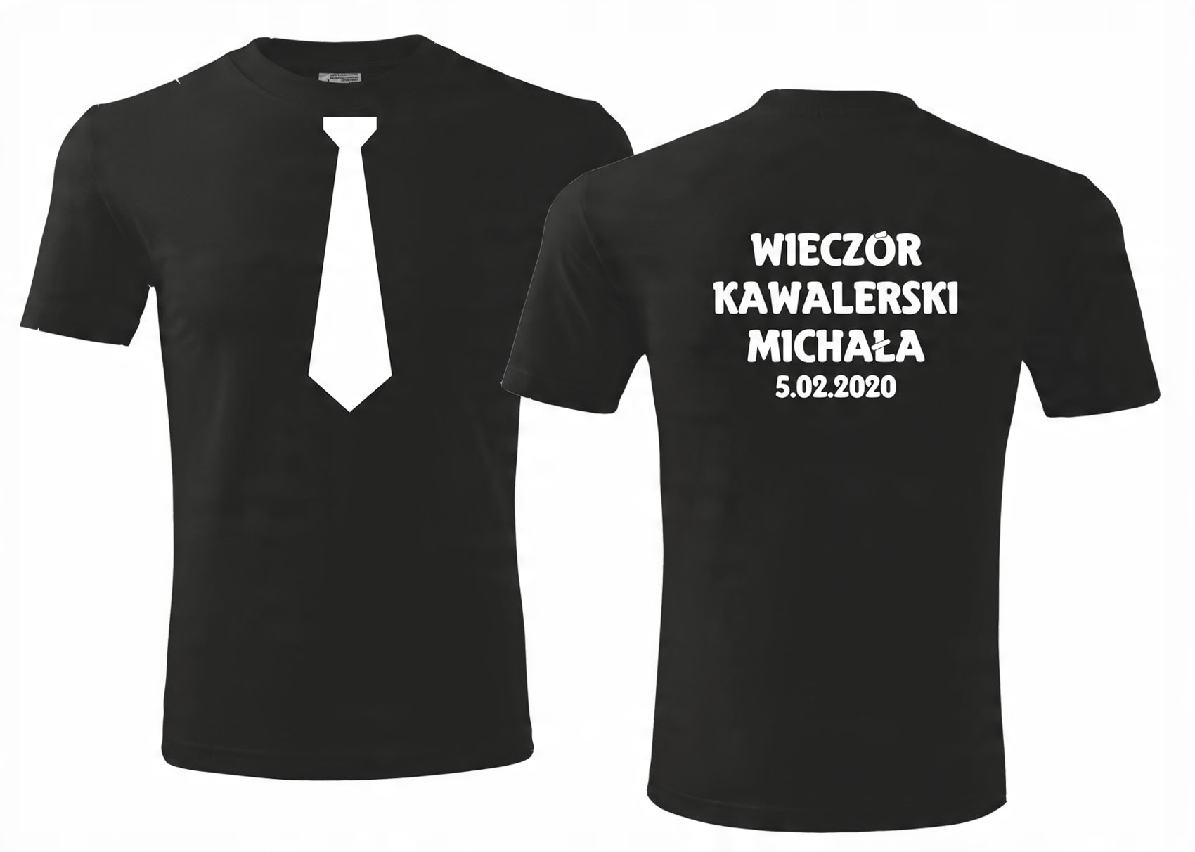 

T-shirt koszulka imię data Wieczór Kawalerski S