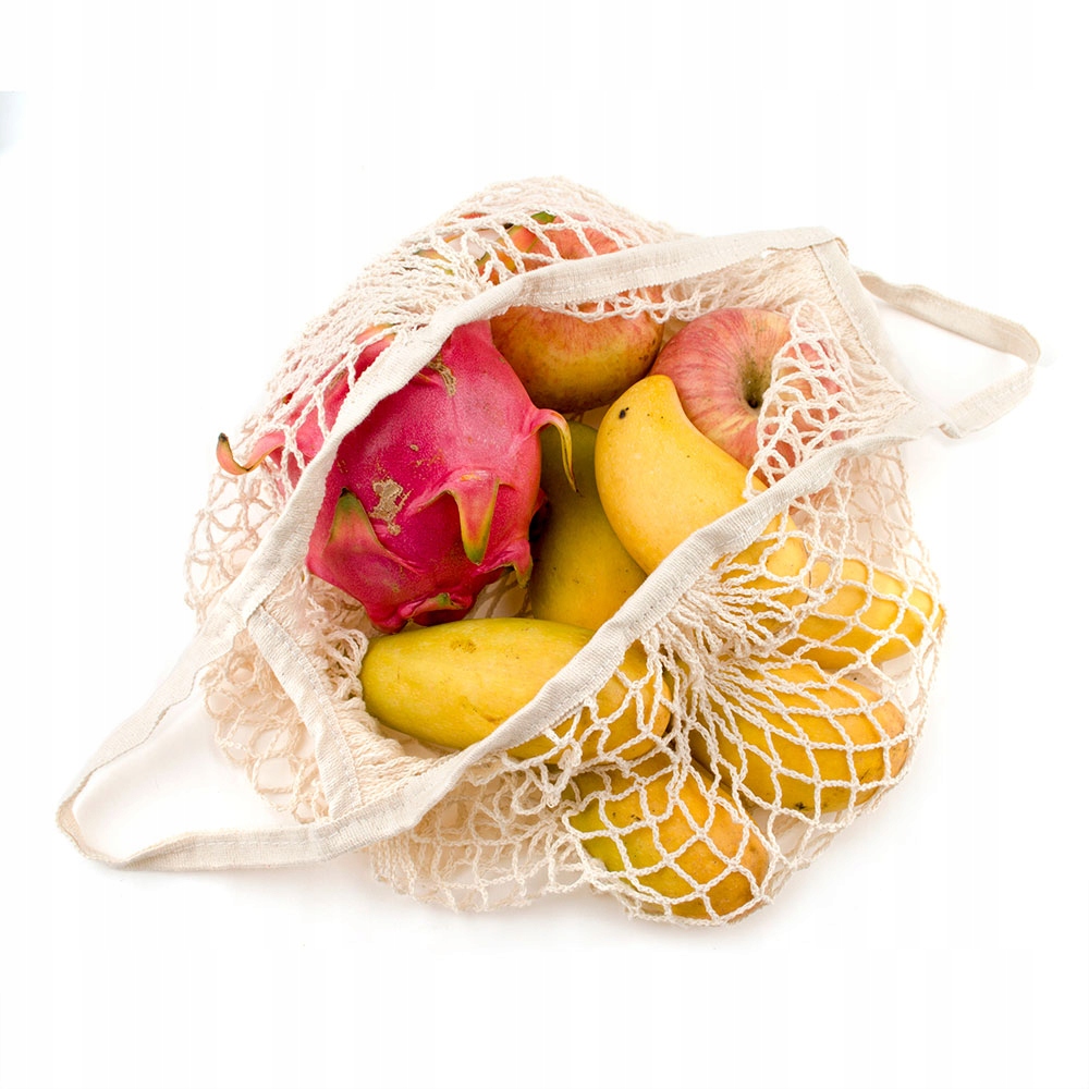 TORBA ECO SIATKA NA ZAKUPY WARZYWA WOREK PLECIONA Kolor wielokolorowy