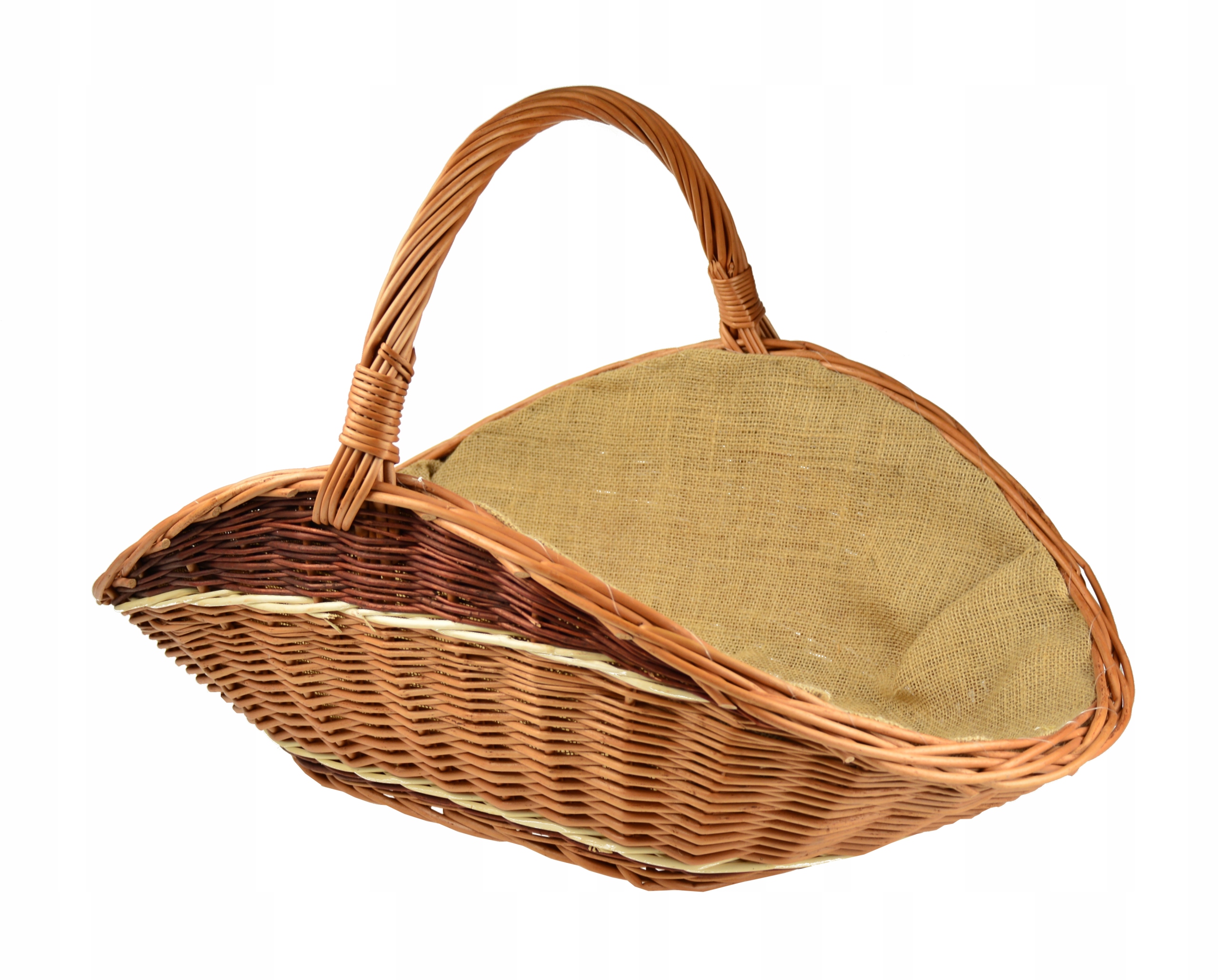 Wiklinowy KOSZ NA DREWNO koszyk do kominka JUTA Marka inna