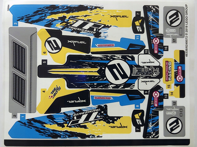 4You LEGO - Technic 42095 NAKLEJKA WYŚCIGÓWKA