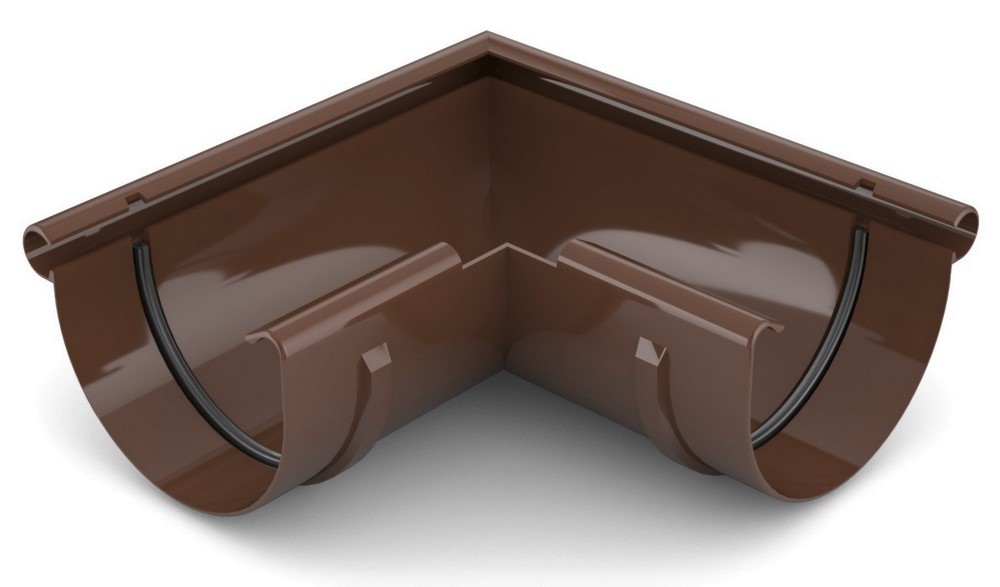 narożnik ZEWNĘTRZNY rynny 100mm Bryza BRĄZ BRĄZOWY