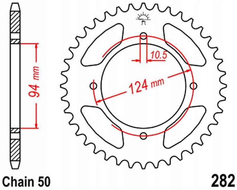 Zadní ozubení Honda Cb 550 F Supersport 76-78 Nové