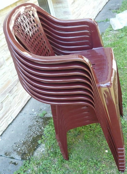 MOCNY ZESTAW 6+1 STÓŁ KRZESŁA +PARASOL OGRÓD BORDO Linia 1