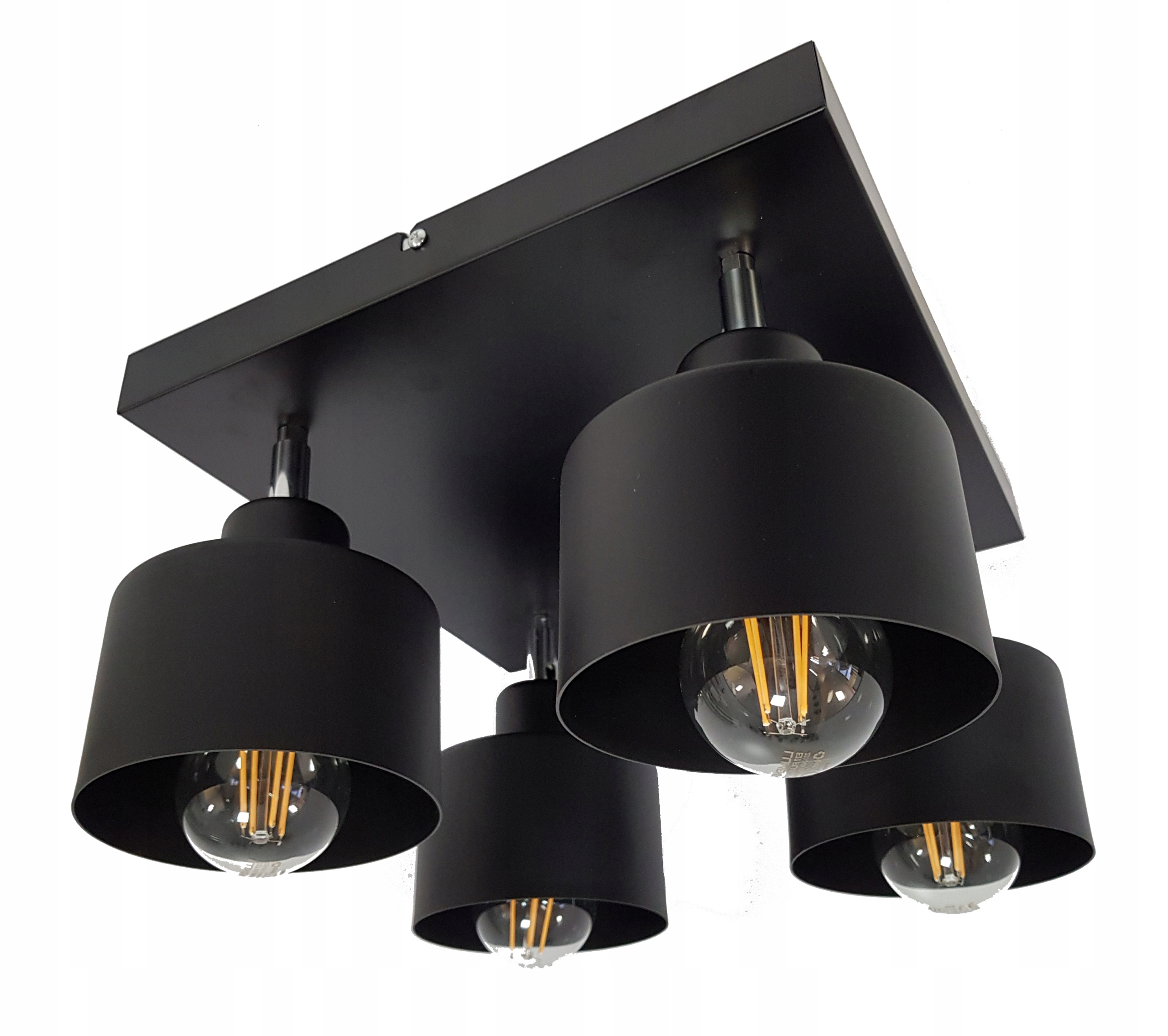 

Lampa Plafon Żyrandol Led regulowany Kubek Czarny