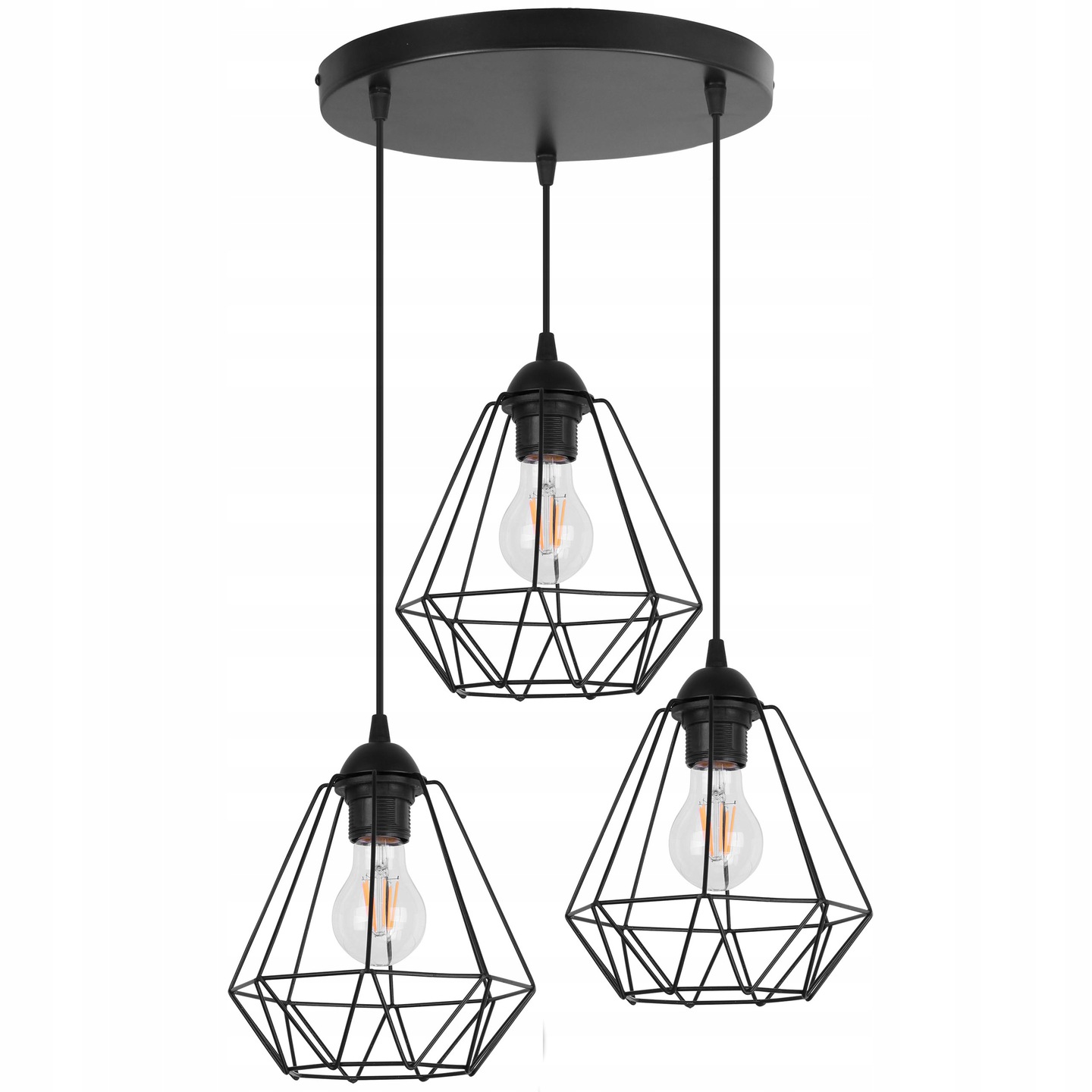 SUFITOWA LAMPA WISZĄCA DIAMENT LOFT EDISON LED Kolekcja CORRAL
