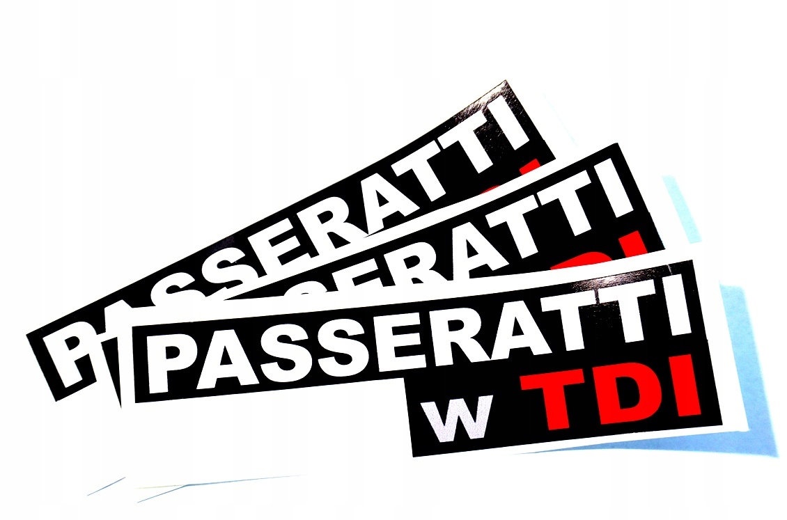 

Passeratti W Tdi sticker naklejka Passat Vw