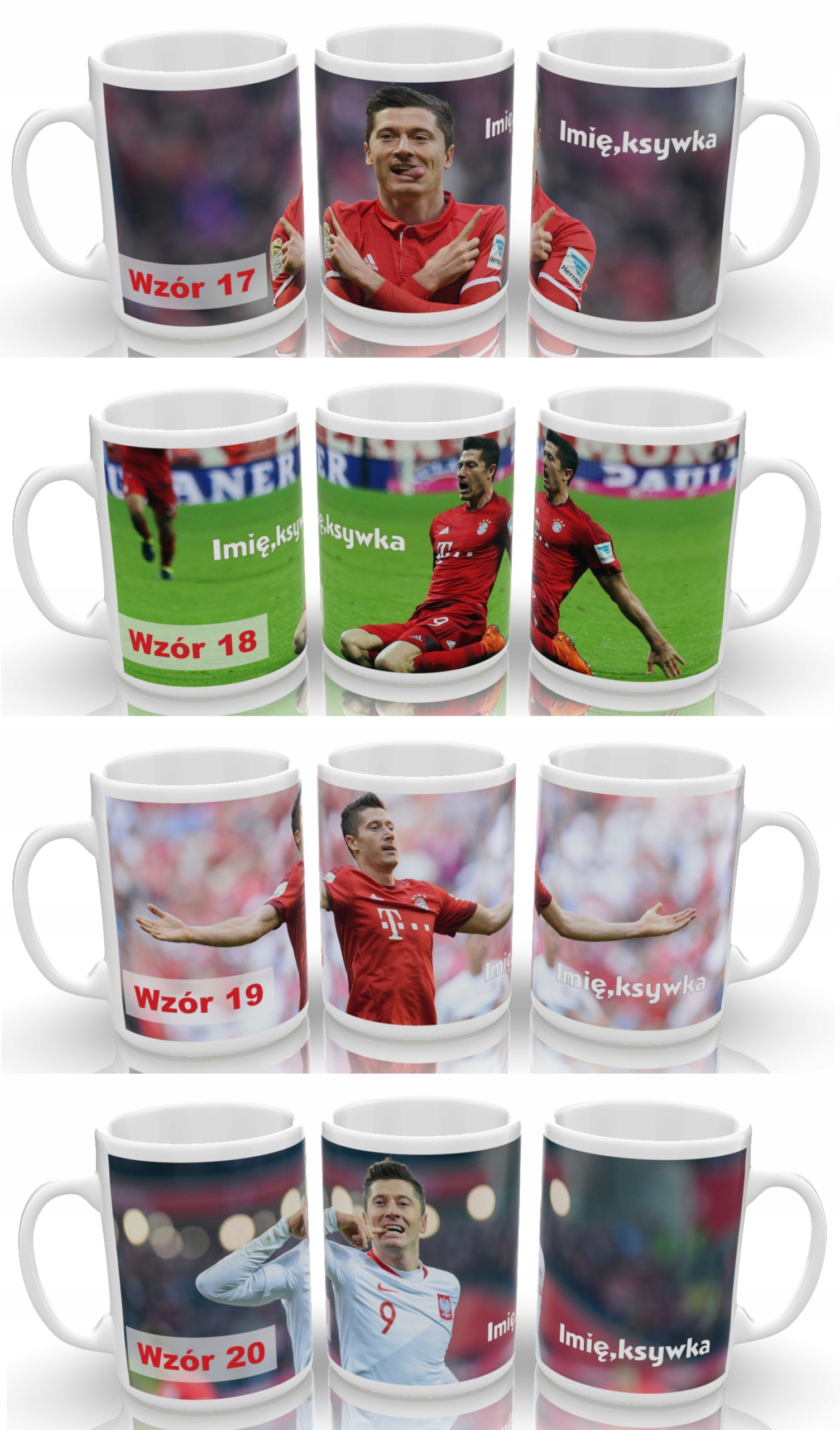 KUBEK ROBERT LEWANDOWSKI+IMIĘ na Prezent Pojemność 330 ml