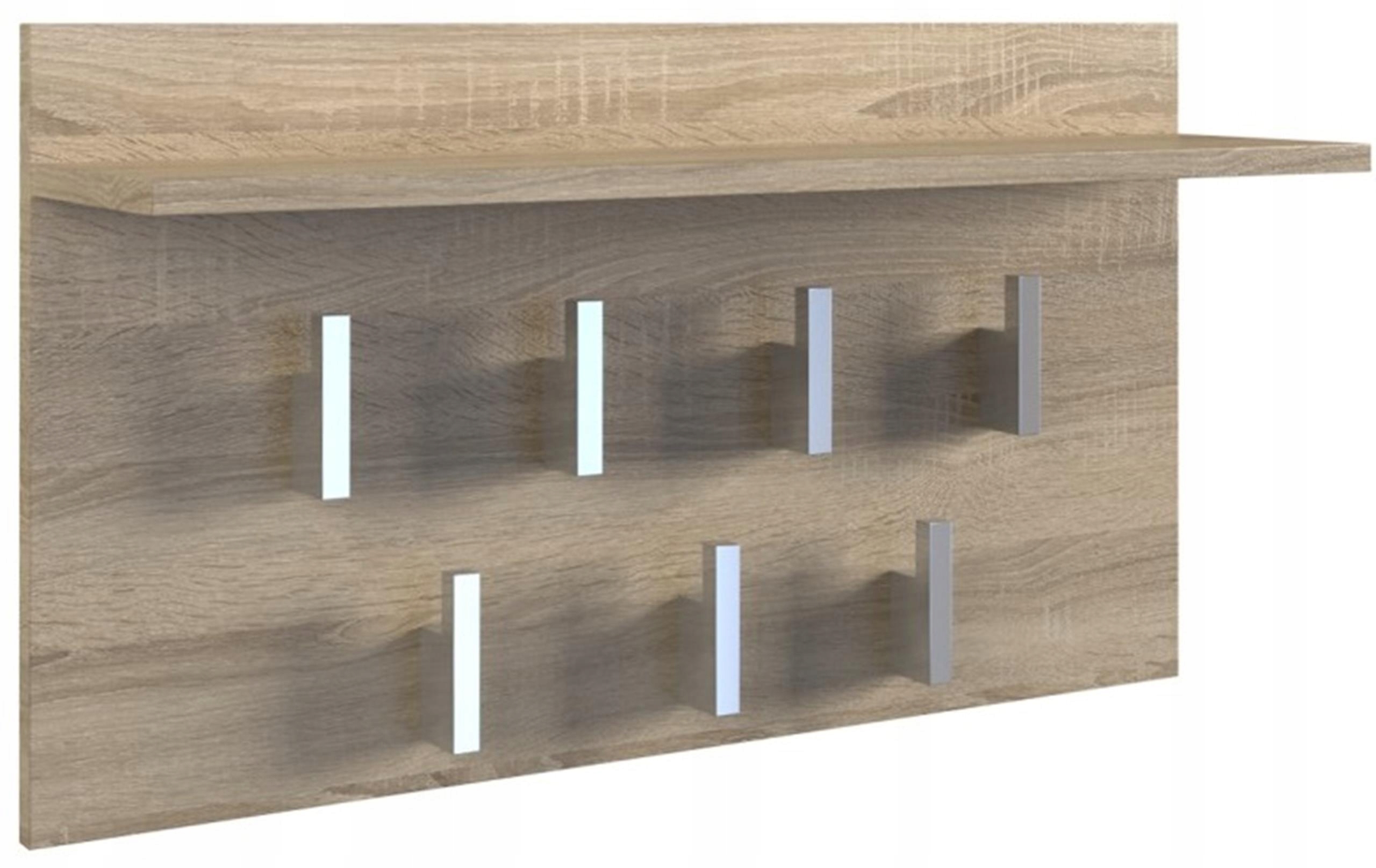 Wieszak 2F DĄB SONOMA wiszący na ubrania półka TOP