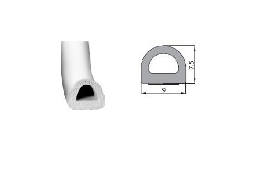 USZCZELKA GUMOWA SAMOPRZYLEPNA Z KLEJEM D 9X7,5mm Marka Stomil