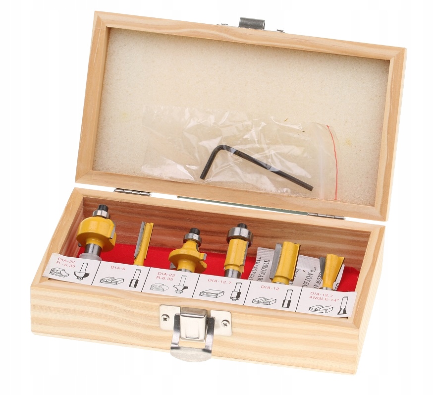 

Frezy Stolarskie Szybkotnące Frez 6 szt Zestaw