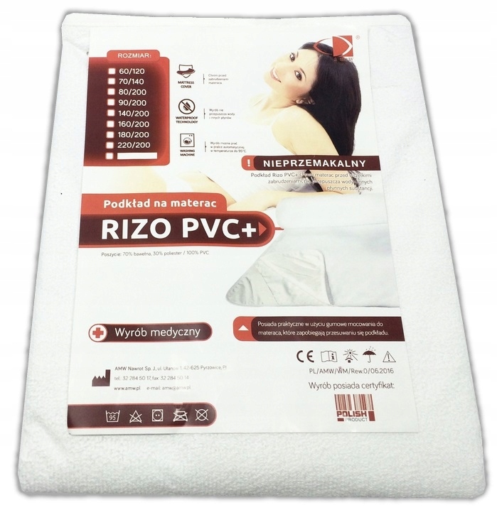 Podkład na Łóżko 90X200 NIEPRZEMAKALNY 200X90 AMW