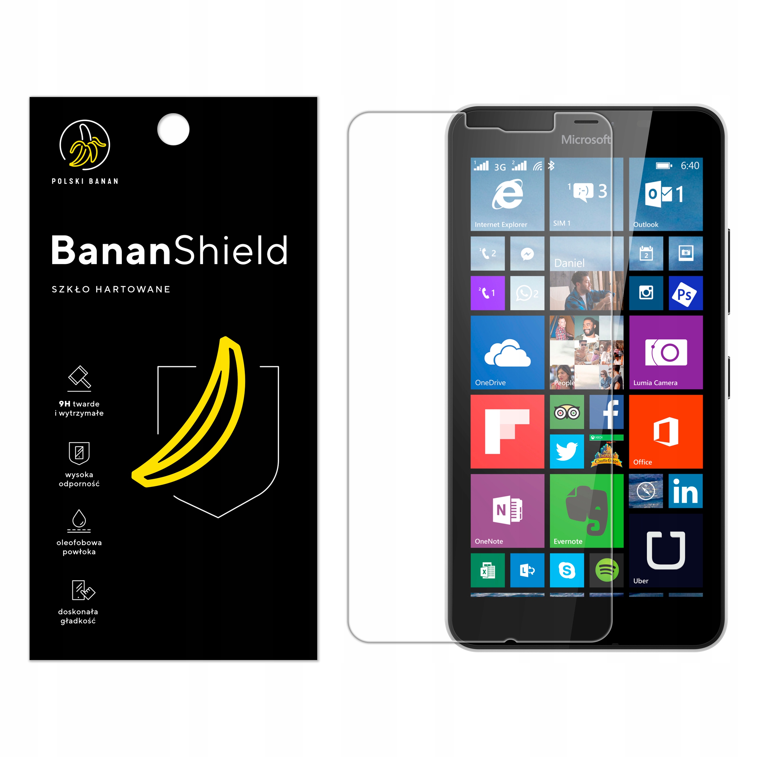 

Szkło Hartowane 9H do Microsoft Lumia 640 XL