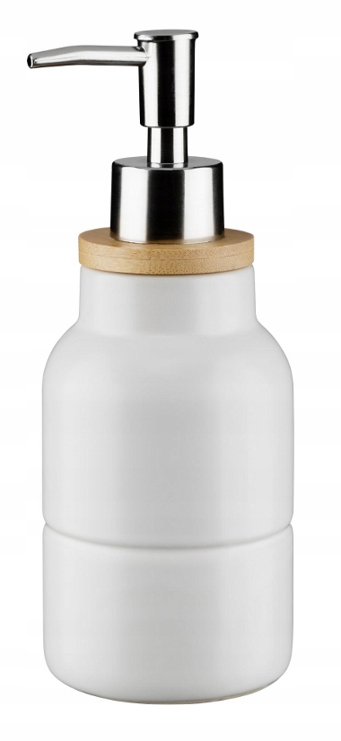 

Dozownik do mydła w płynie, bambus, biały