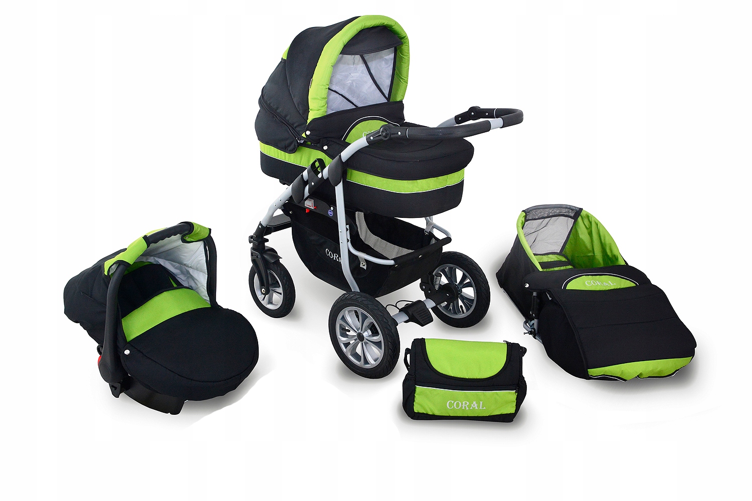 НОВЫЙ ЛИЛИПУТ CORAL КОЛЯСКА 3 в 1 ГЛУБОКОЕ КРЕСЛО, ПРОГУЛКА