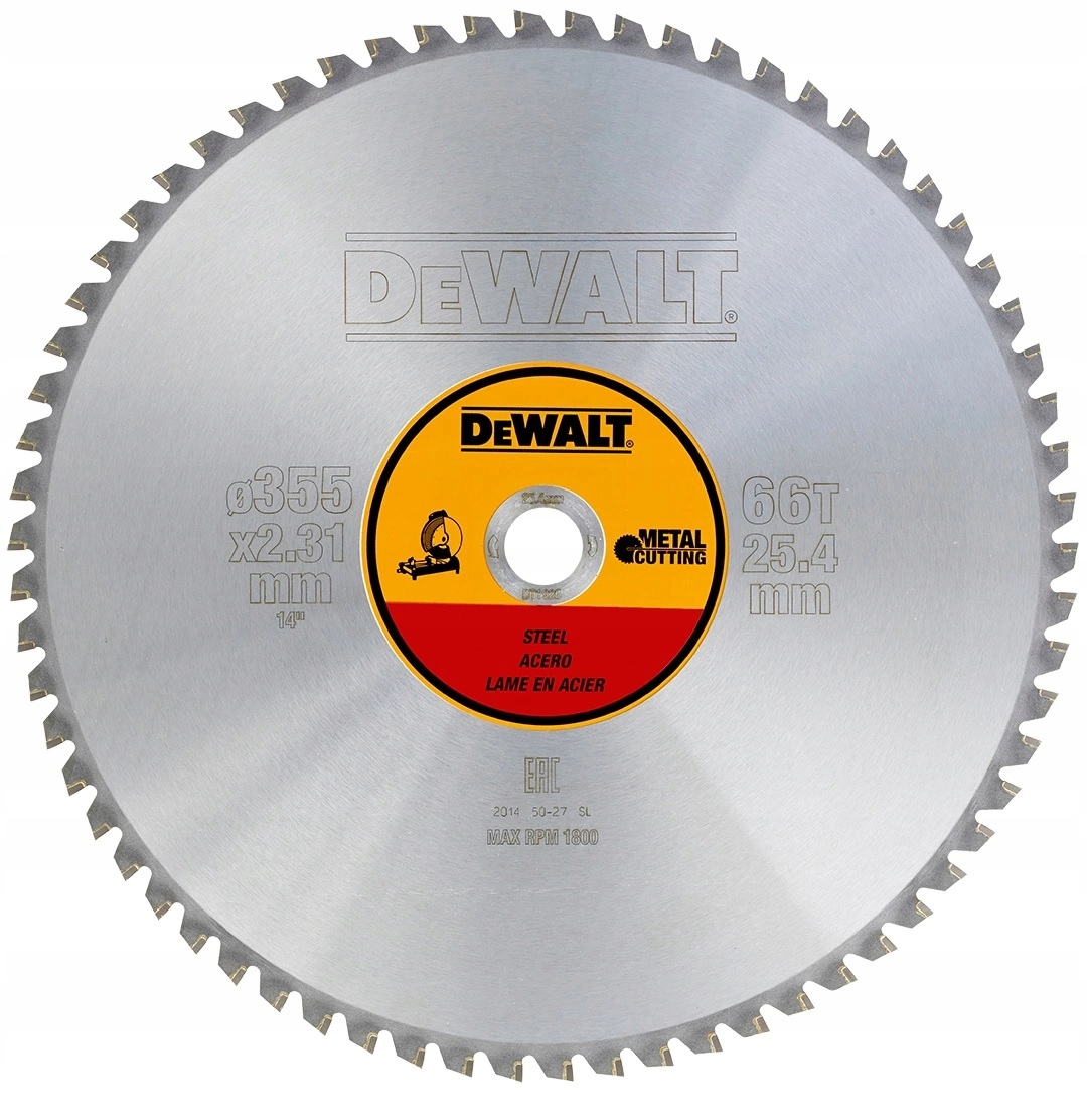 

Tarcza do metalu stali 355x 66T 25,4 DeWALT DT1926