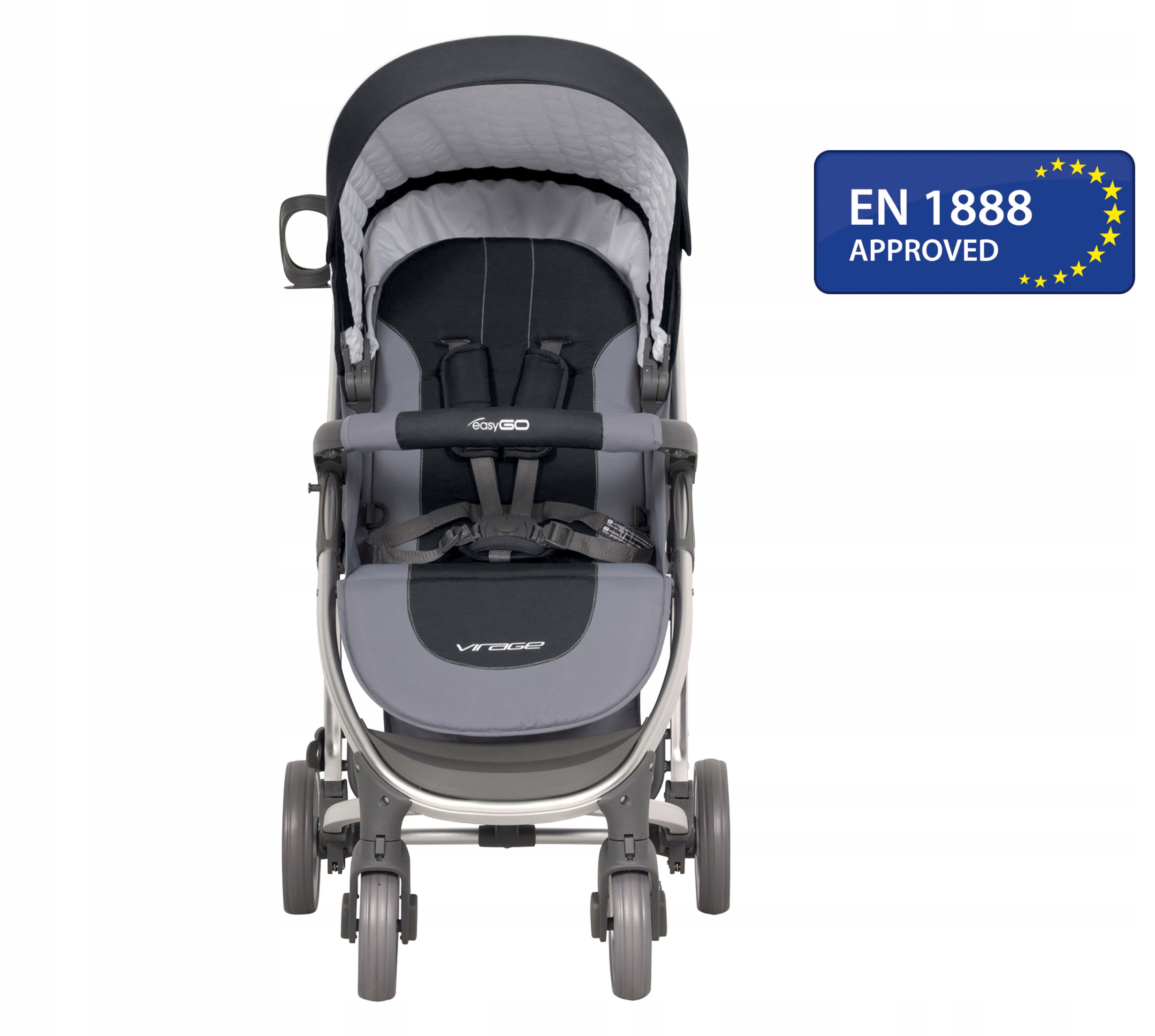 EasyGo Virage wózek spacerowy FOTELIK + ADAPTERY Wysokość produktu po złożeniu 49 cm