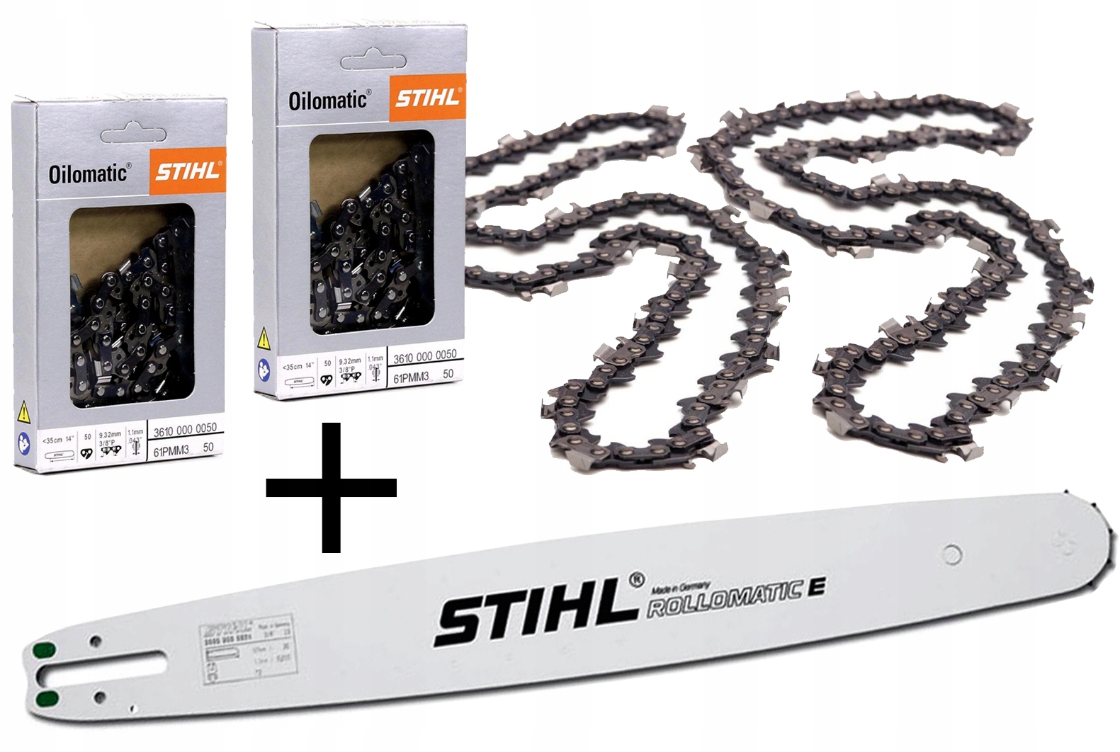

Oryginał Prowadnica 40CM 2 Łańcuchy 3/8 1,3 Stihl