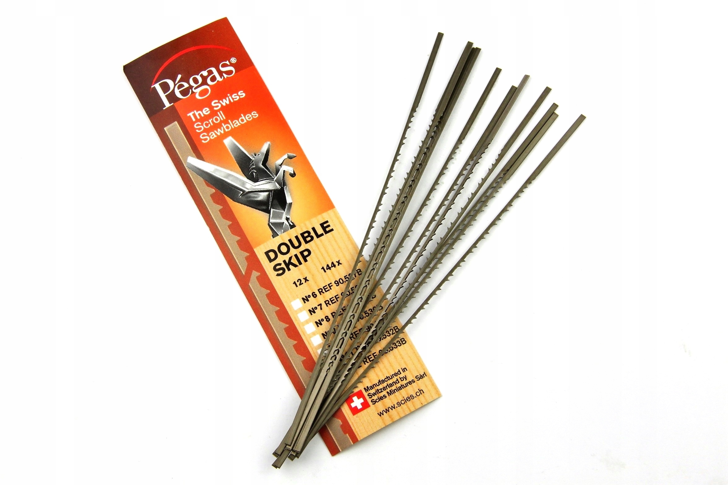 

Brzeszczoty włosowe Pegas Double Skip N6, 12szt.