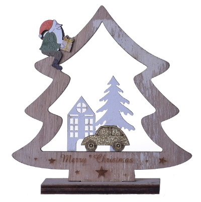 

Stroik drewniany Choinka merry christmas święta